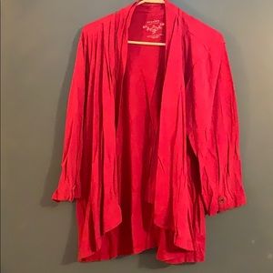 3/4 Length Sleeve Pink Cardigan